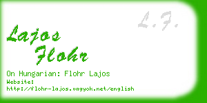 lajos flohr business card